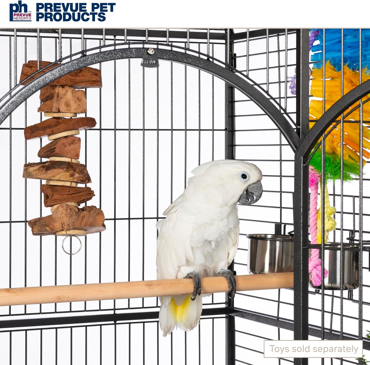 Prevue Pet Products Steel Bird Flight Cage with Wheels - Black, Large | Large Birdcage for Parakeets, Canaries, Finches, Cockatiels, Lovebirds, & Green Cheeks, Metal Standing Birdcage