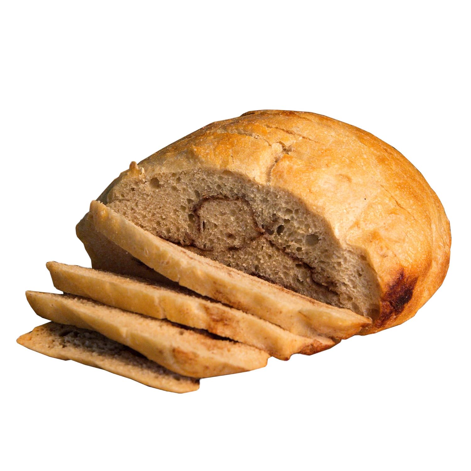 Fresh Sourdough Bread – San Francisco Bakery Style Dutch Oven Cinnamon Swirl Loaf – Hand-made – Natural – 1 Sliced Artisan Round 34 oz