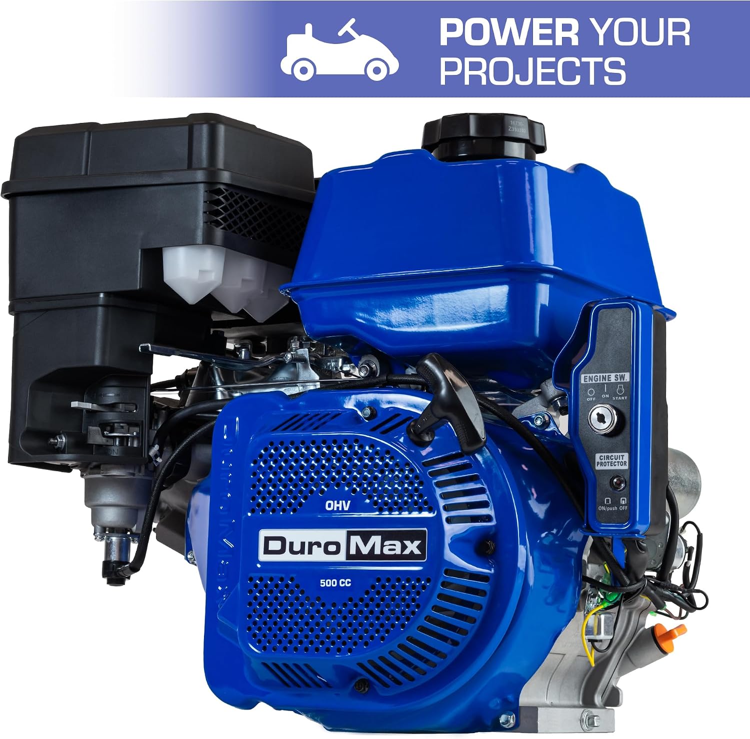 DuroMax XP7HPE 208cc Electric Start Gas Powered, 50 State Approved, Multi-Use Engine Blue
