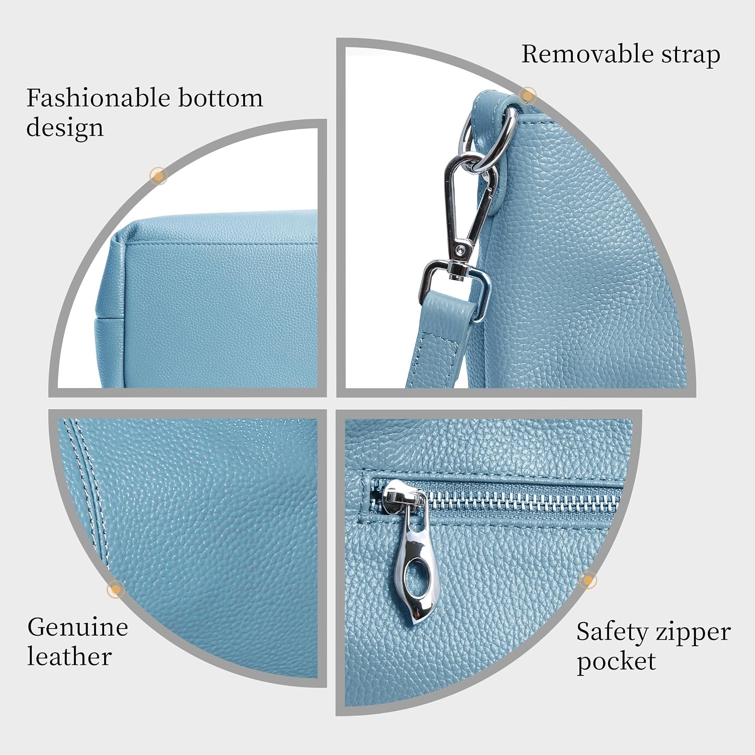 Iswee Leather Satchel Women Purse and Handbag Crossbody Shoulder Bag Hobo | Genuine Cowhide Leather Tote Top Handle Bag Soft & Durable Medium Size Bags with Detachable Multiple Pocketbooks Trendy