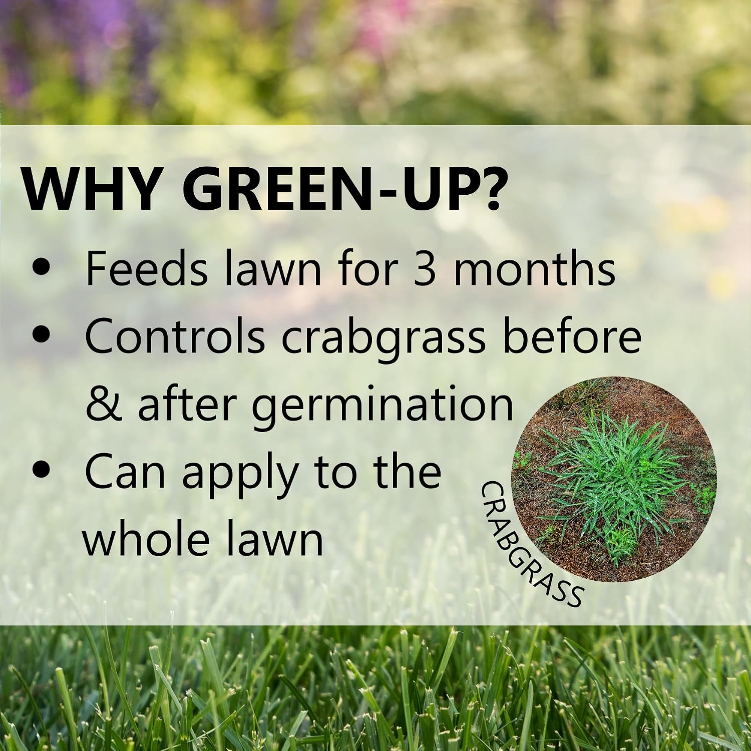 Jonathan Green (10457) Green-Up Lawn Food with Crabgrass Preventer - 20-0-3 Grass Fertilizer & Crabgrass Killer (15,000 Sq. Ft.)