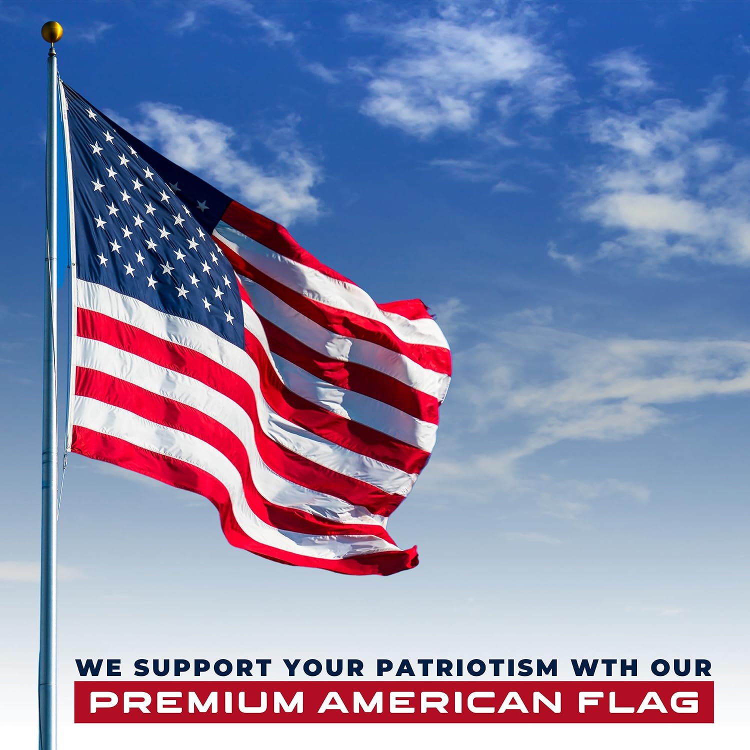 Shop72 American Flag 5x8 Ft, Allegiance to USA, American Flags for Outside, Our Allegiance To Freedom, This Garden Banner Made Heavy Duty to work outside as well, Bandera De Estados Unidos