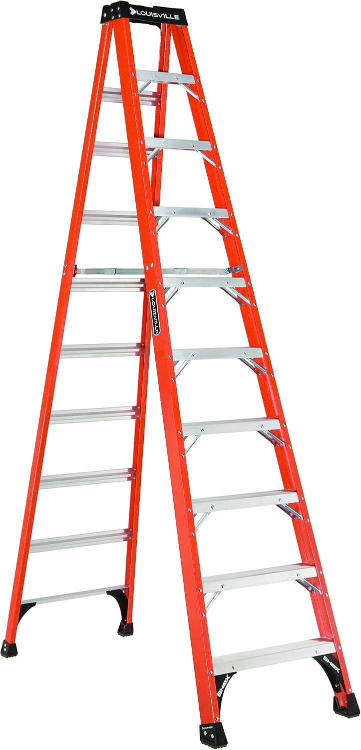 Louisville Ladder 6-Foot Fiberglass Step Ladder, 375-Pound Load Capacity, Type IAA, FS1406HD
