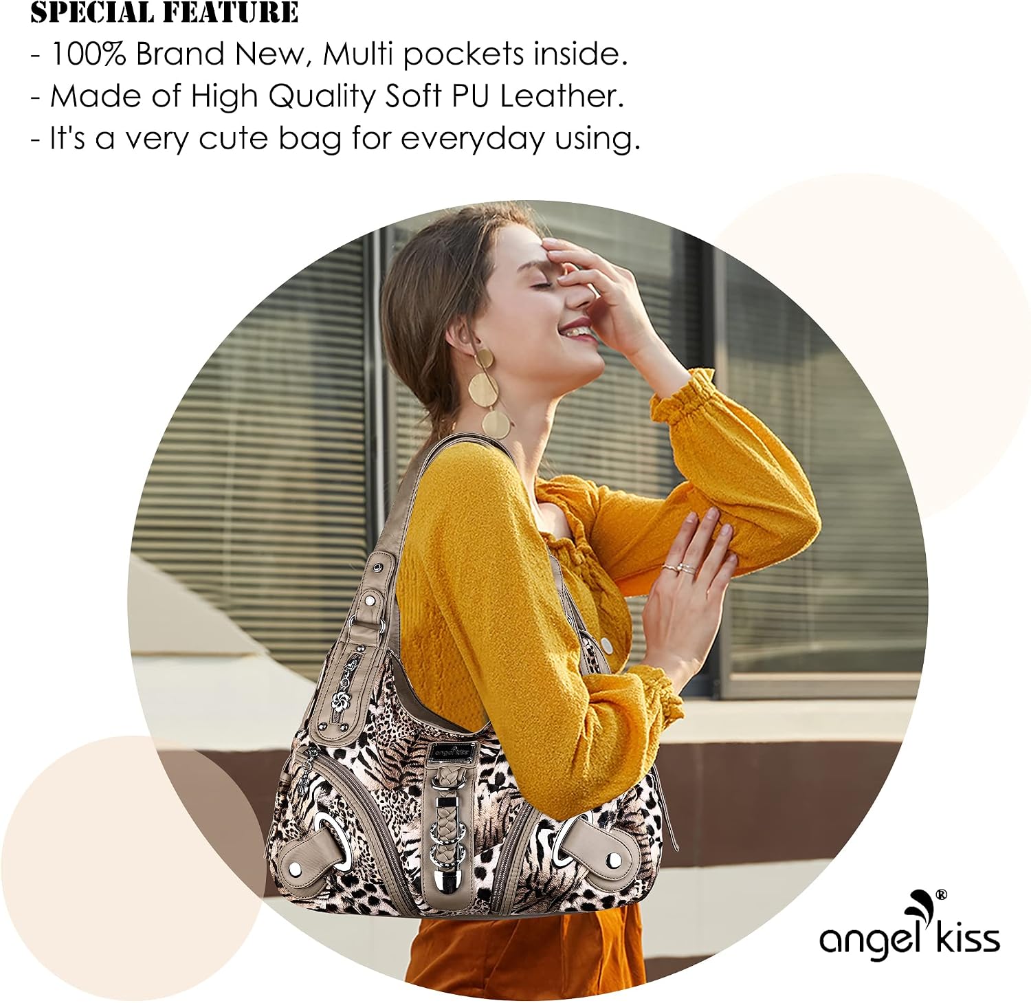Angelkiss Hobo Purses and handbags for Women Satchel Handbag Women Purses Large Daily Shoulder Bags