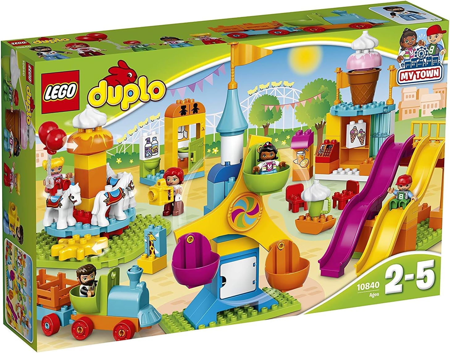 LEGO DUPLO Town Big Fair 10840 Role Play and Learning Building Blocks Set for Toddlers Including a Ferris Wheel, Carousel