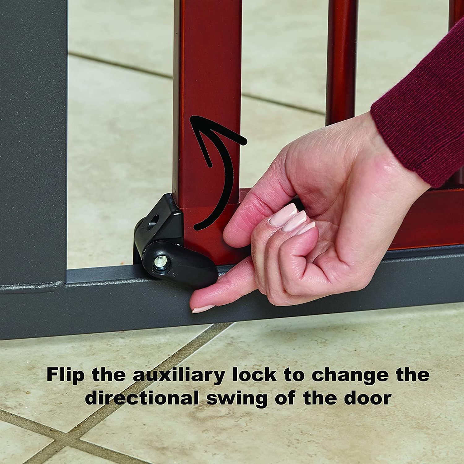 Midwest Homes 39-Inch Steel Walk-Thru Dog Gate, Expands to 38" | Pressure Mounted, Expands 29.5"- 38" Wide, Auto-Close Door, Spring-Loaded Latch, Includes Two 3" Extensions
