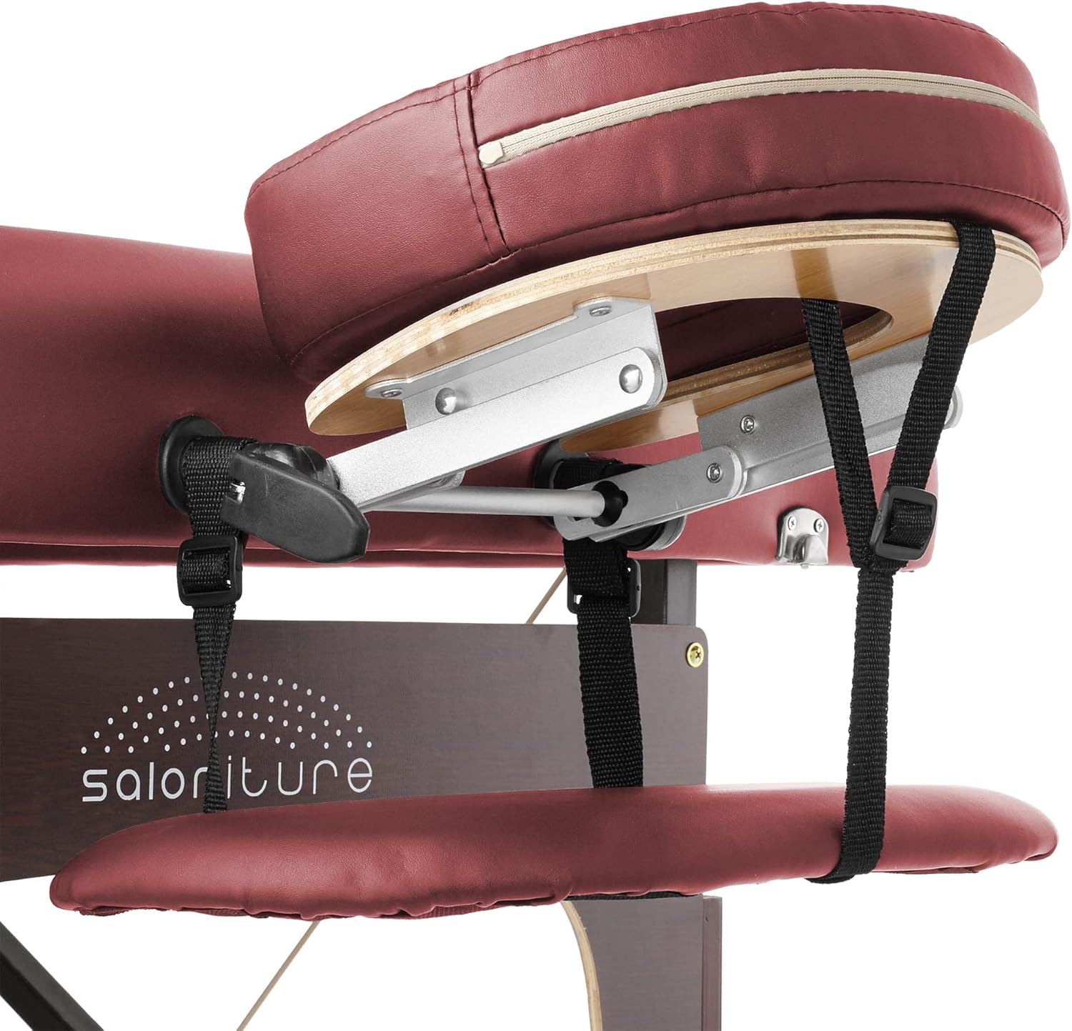 Saloniture Professional Portable Lightweight Bi-Fold Memory Foam Massage Table with Reiki Panels - Includes Headrest, Face Cradle