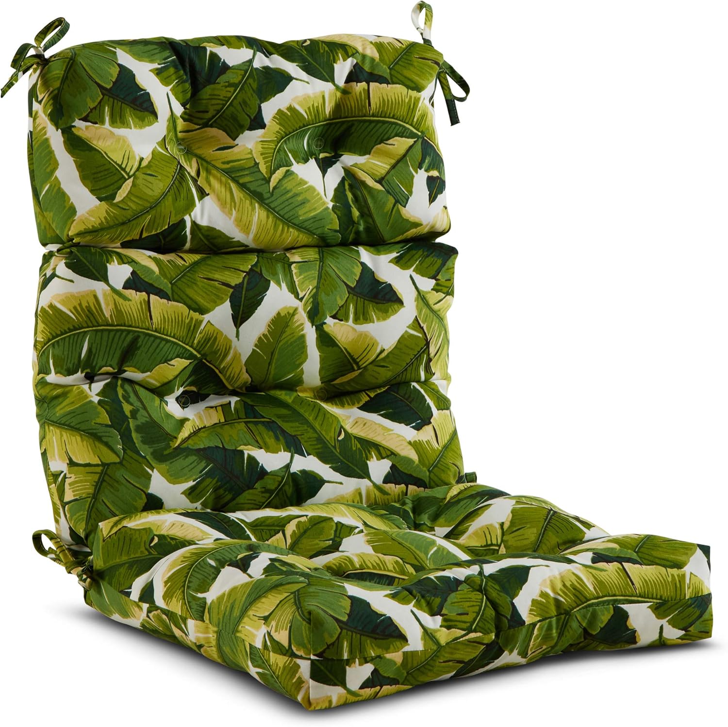 Greendale Home Fashions Outdoor 44x22-inch High Back Chair Cushions (Set of 2), Cement