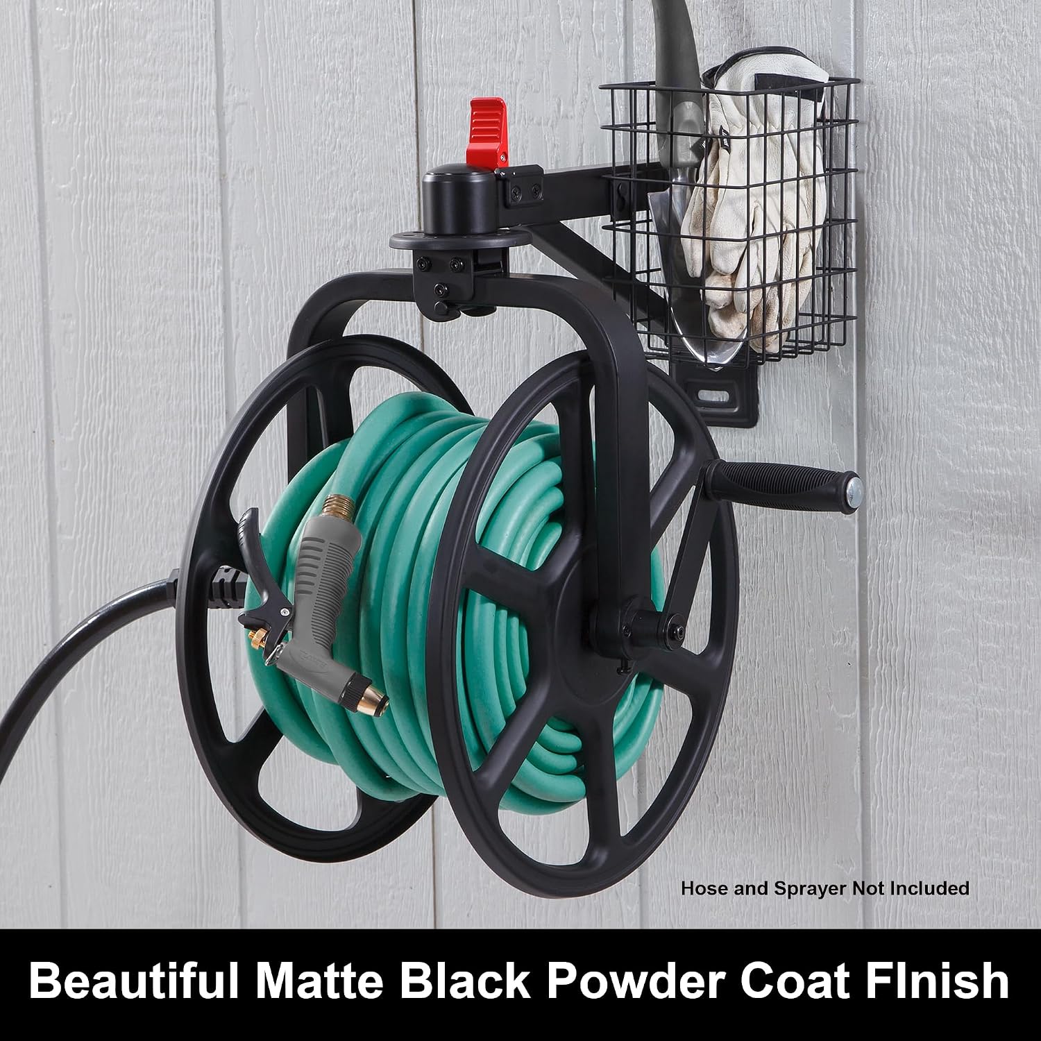 Liberty Garden 710 Navigator Rotating Garden Hose Reel, Holds 125-Feet of 5/8-Inch Hose - Bronze