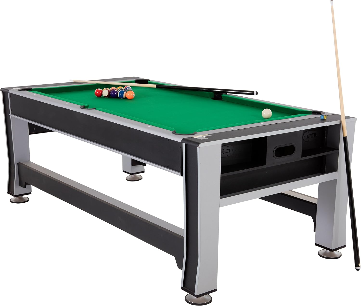 Triumph 3-in-1 Swivel Multi-Game Table – 84" Rotating Game Table with Air Hockey
