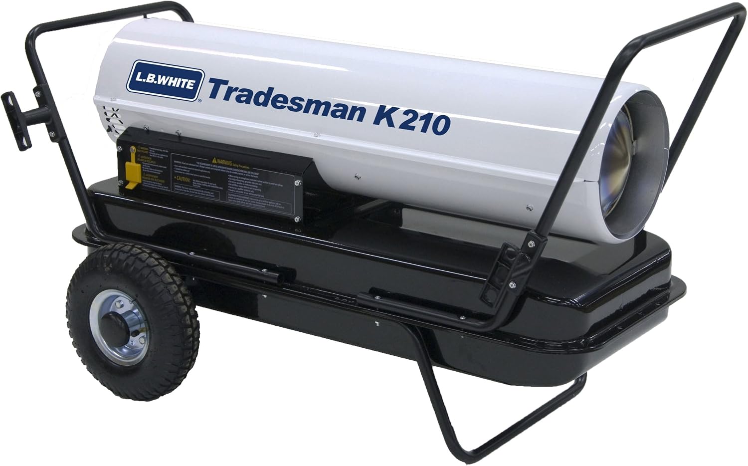 L.B. White CP210CK Tradesman K210 Portable Forced Air Kerosene Heater w/ Thermostat — Torpedo Salamander Heater for Garage & Workshop — 210