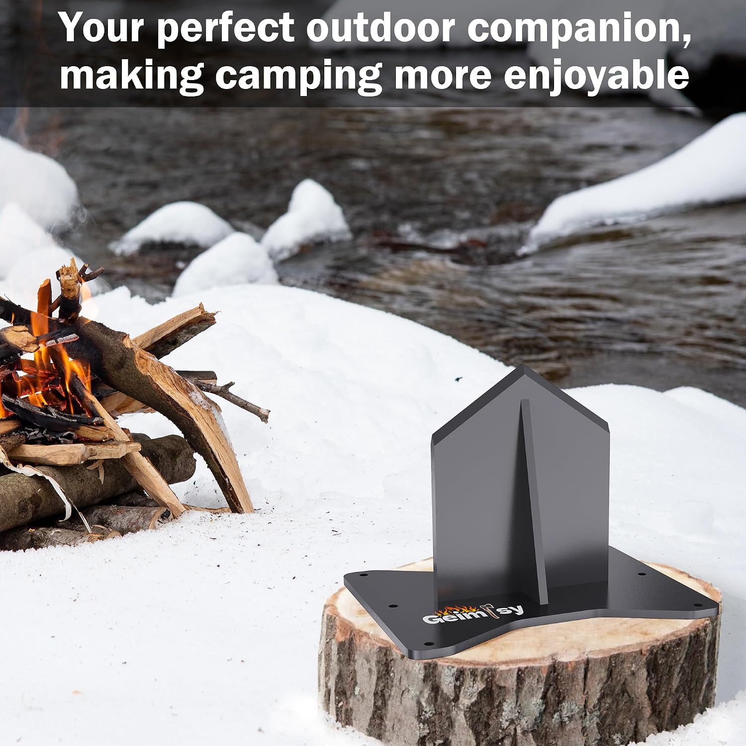 GanFindX Firewood Kindling Splitter Heavy Duty Wood Splitting Tool | Portable Ergonomic Design for Easy Firewood Preparation, Camping, Fireplace and Outdoor Use