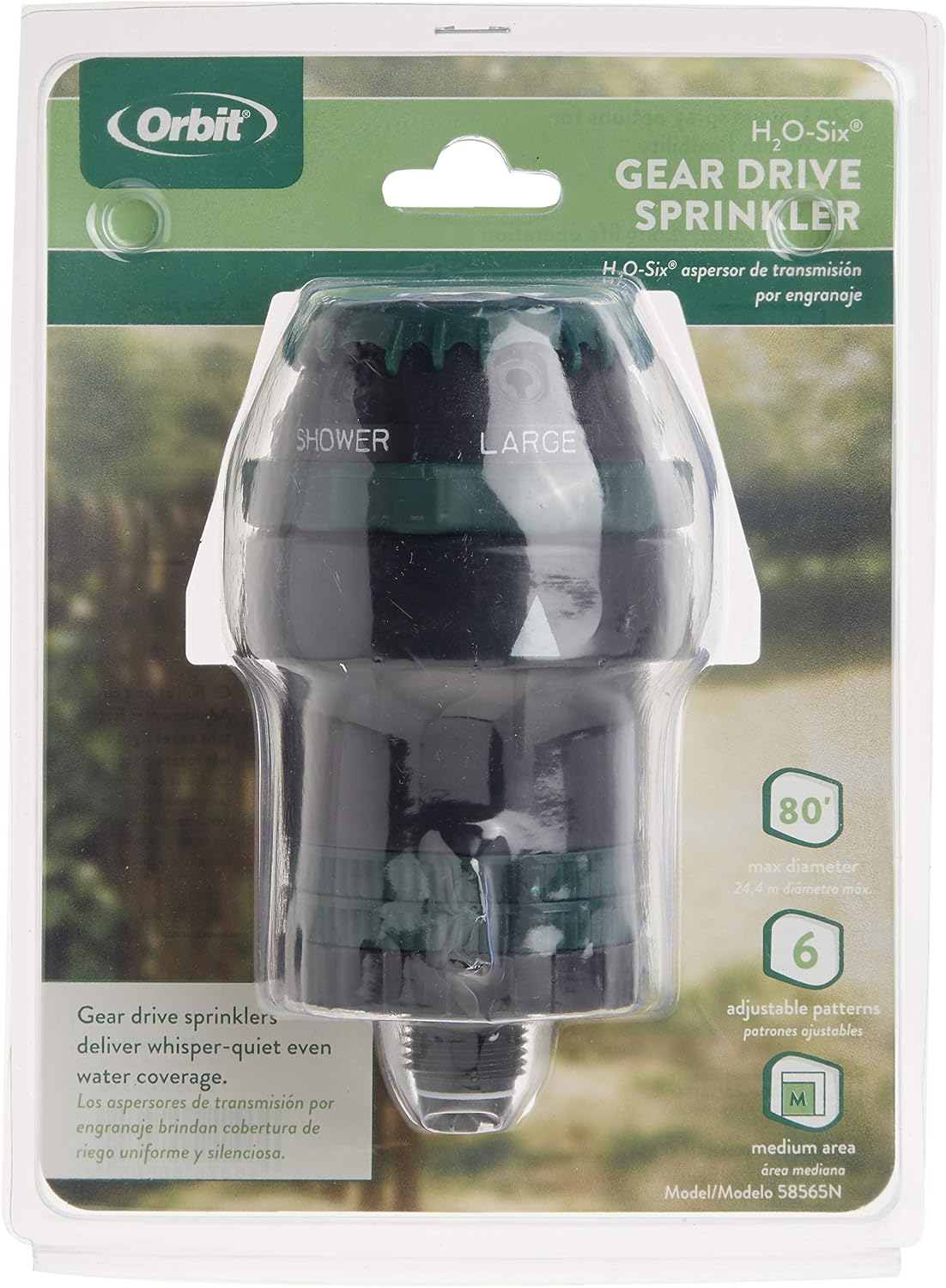 Orbit 58565N H2O-Six Gear-Drive Sprinkler