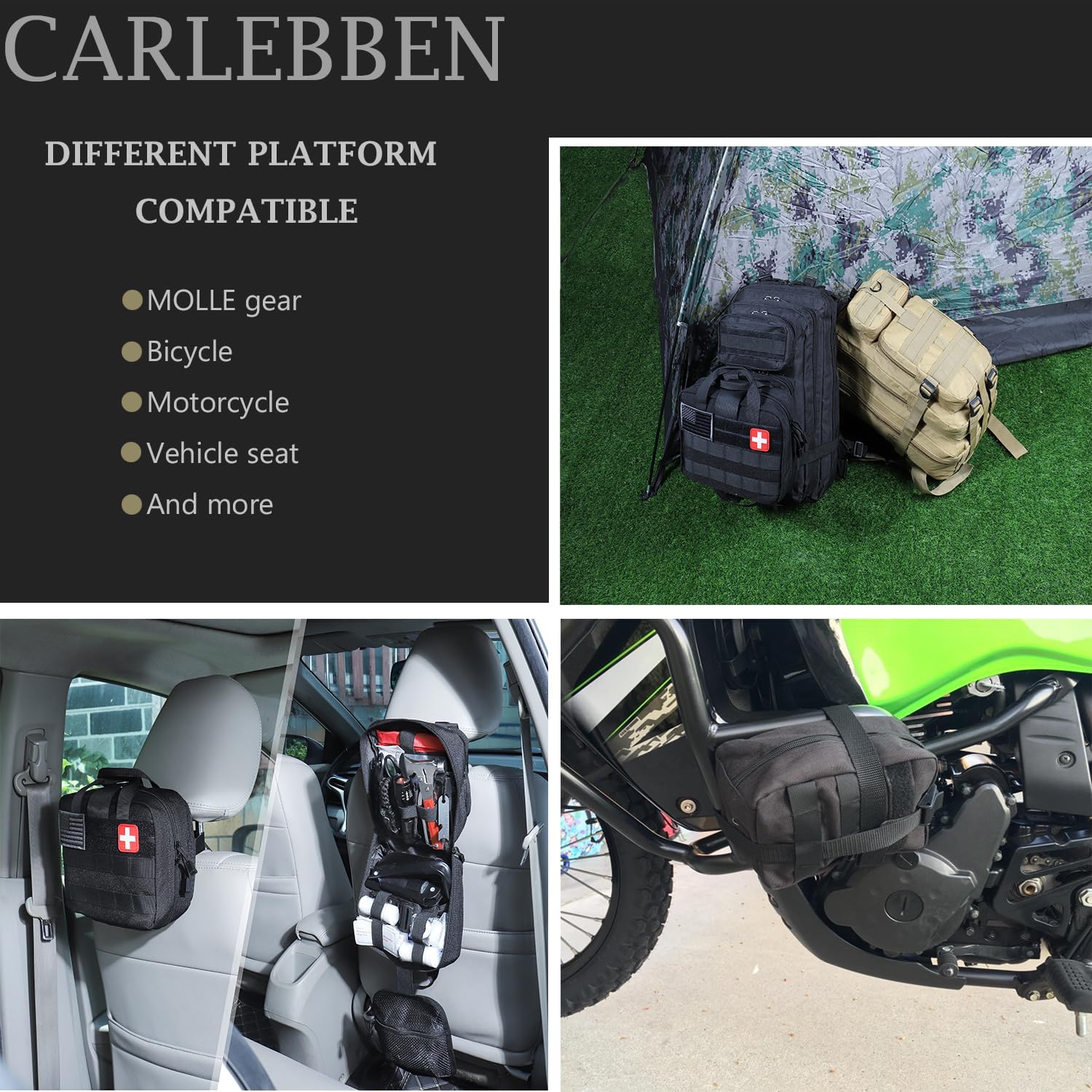 Survival Kit Camping kit First Aid Kit Emergency Bugout Bag Gifts for Men Tactical Gear Accessories Molle Attachments Military