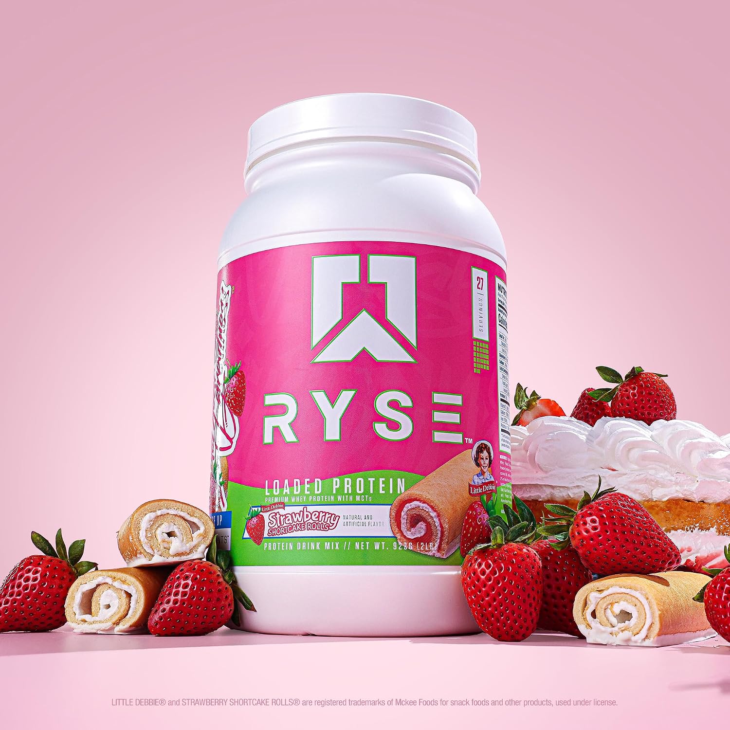 RYSE Loaded Protein Powder - Peanut Butter Cup - 25g Whey Protein Isolate & Concentrate with Prebiotic Fiber & MCTs - Low Carb, Low Sugar
