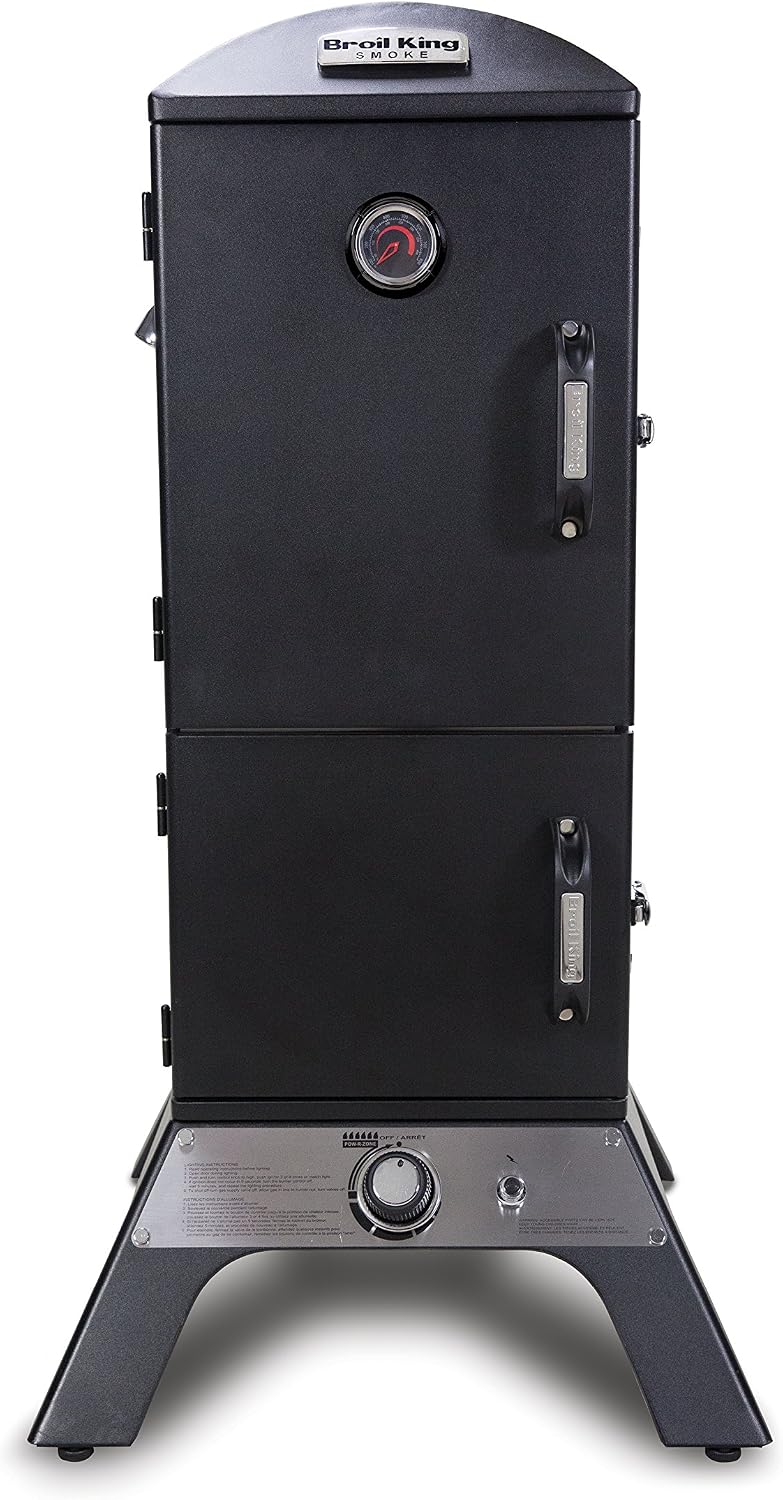 Broil King 923610 Vertical Charcoal Cabinet Smoker, Black