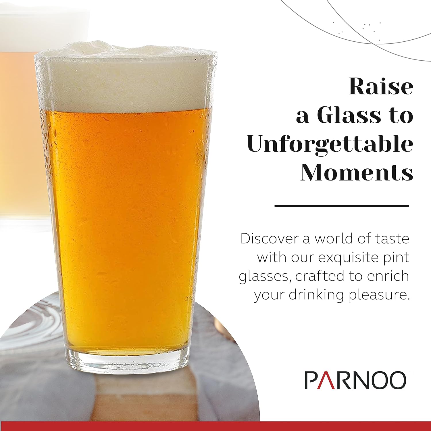 Pint Glasses Set of 6 - 16 oz Drinking Glasses Made for Cold Beverages - 16 oz Mixing Glass & Highball Set of 6 for Homes