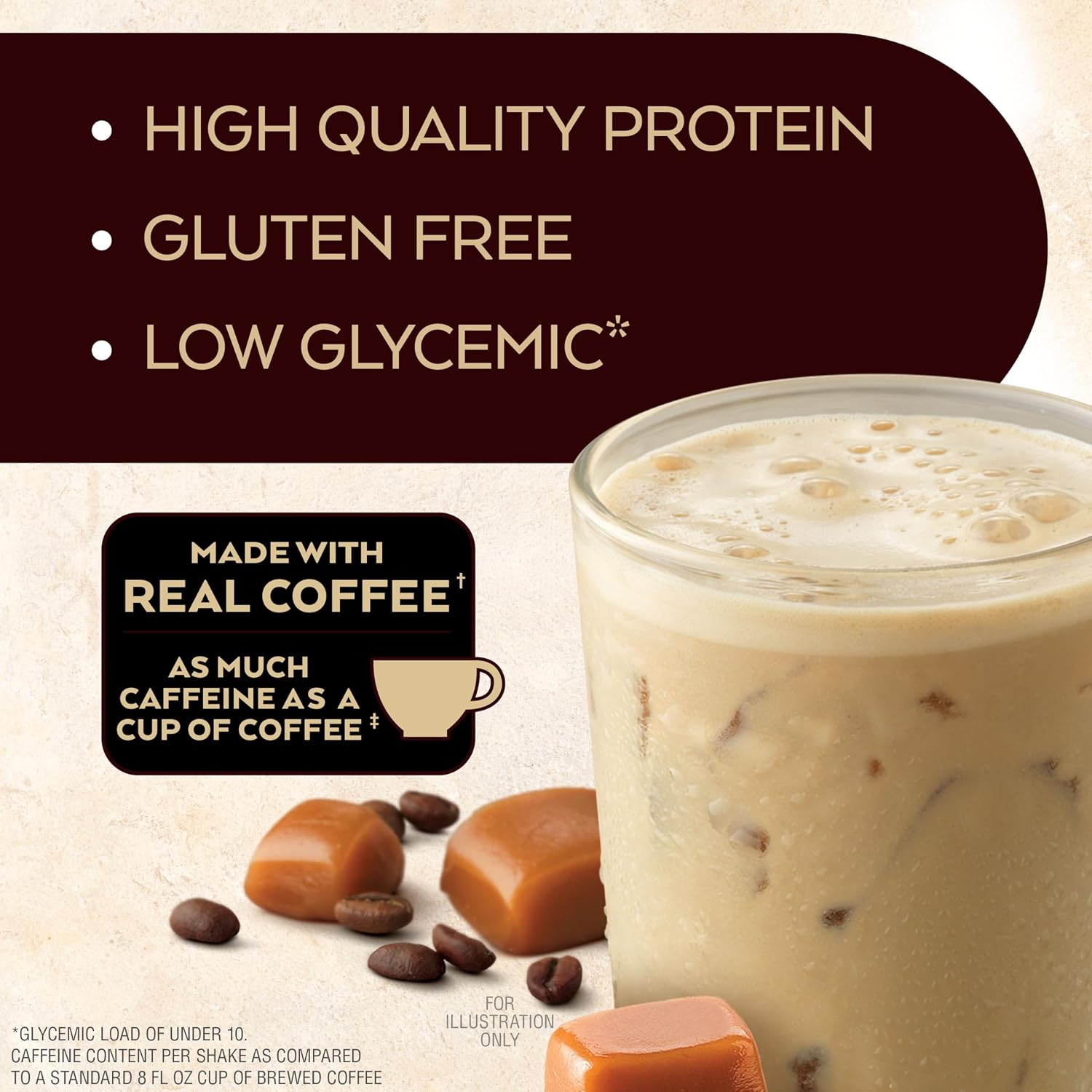 Atkins Café au Lait Iced Coffee Flavored High Protein Shake, Low Sugar and Low Carb, Keto Friendly, Ready to Drink Protein Drink, Gluten Free