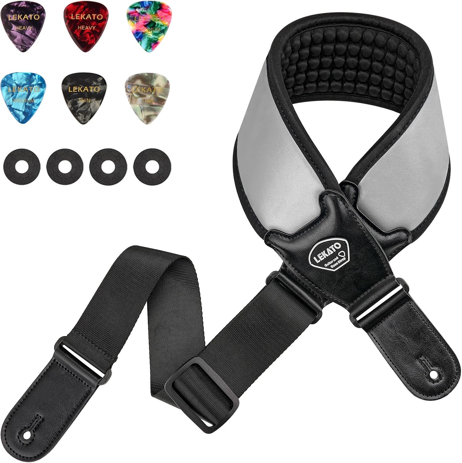 LEKATO Guitar Straps for Electric Guitar Bass
