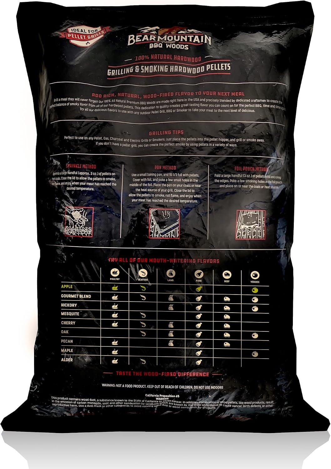 Bear Mountain Gourmet Blend Pellets for Smoker and Grill, 40lb Bag