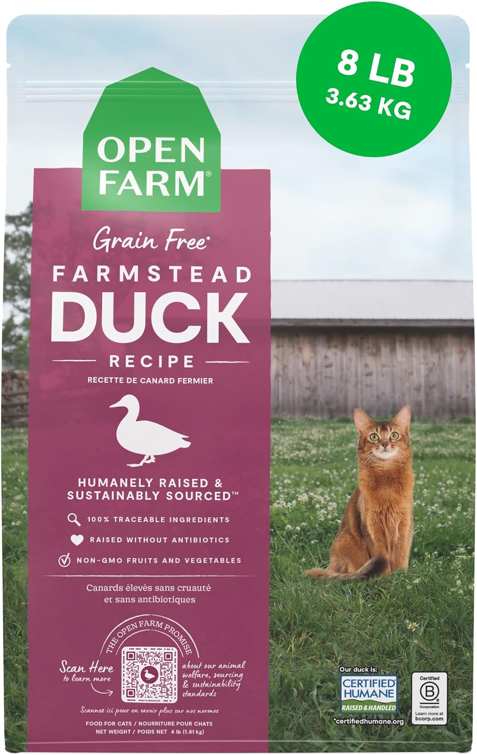 Open Farm, Grain Free Dry Cat Food, High-Protein Kibble for a Complete & Balanced Diet, Non-GMO Fruits & Vegetables, Prebiotic Fibers to Support Digestion, Catch-of-The Season Whitefish, 4lb Bag | All Life Stages, High Protein, Prebiotic Fibers, 100% Tra…