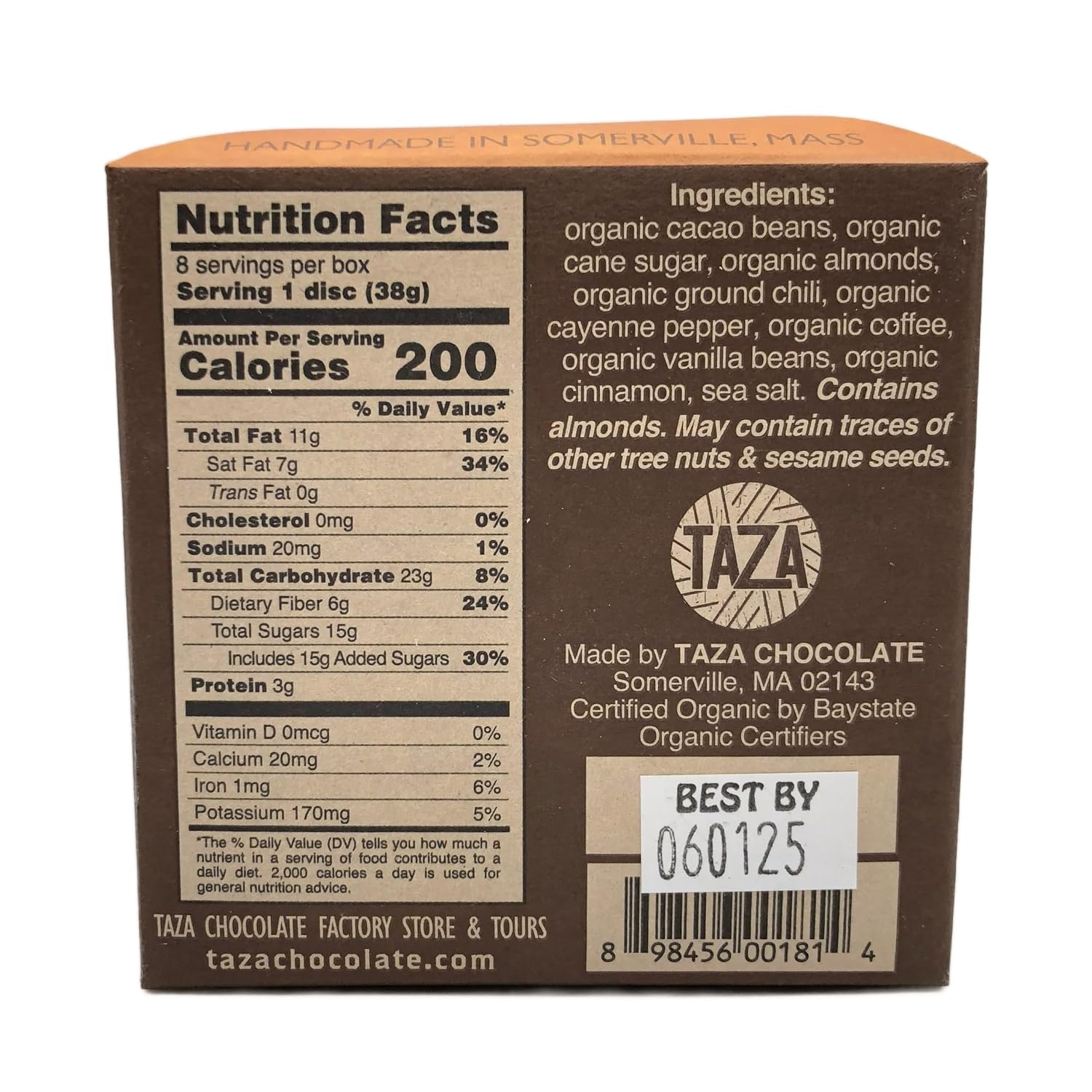 Taza Chocolate Organic Mexicano Disc Stone Ground, Variety Pack, 1.35 Ounce (8 Count), Vegan | Vegan, Dairy Free, Gluten Free, Organic Stone Ground Dark Chocolate Disc, 1.35 Ounce