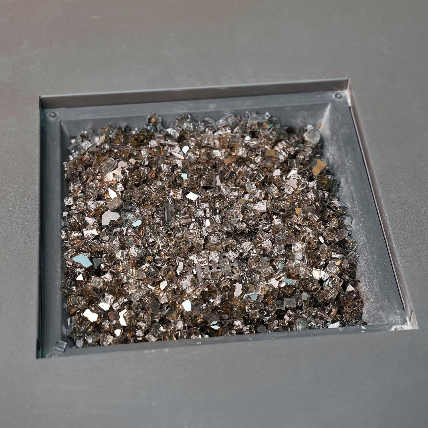 Skyflame Aqua Blue Fire Pit Glass for Propane Gas Fireplace, 10LB