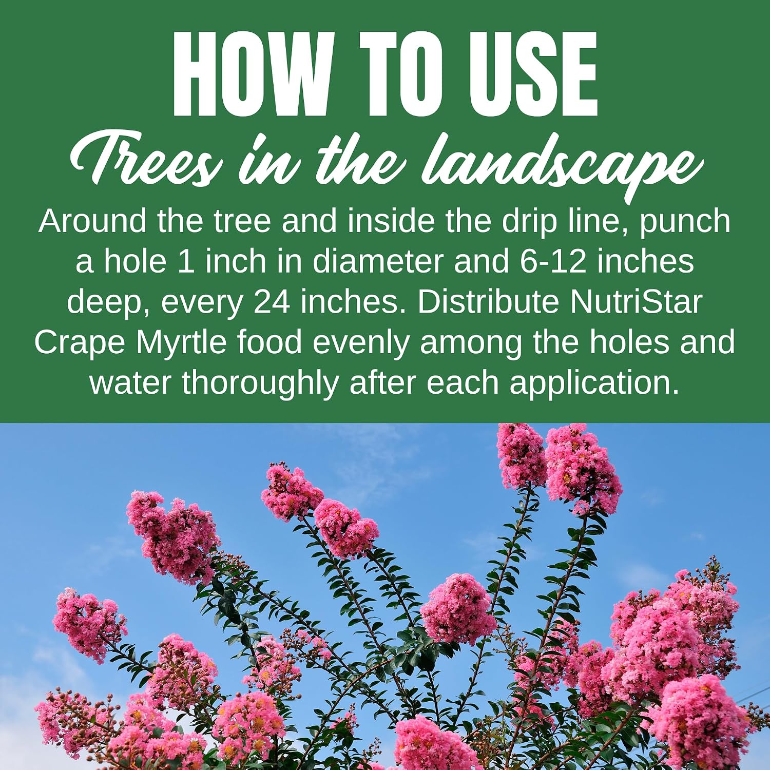 Crape Myrtle & All Flowering Trees Desert Willow Mimosa Orchid Tree Indoor Outdoor Container Grown Granular Fertilizer NutriStar 10-15-9 (2 lb.)