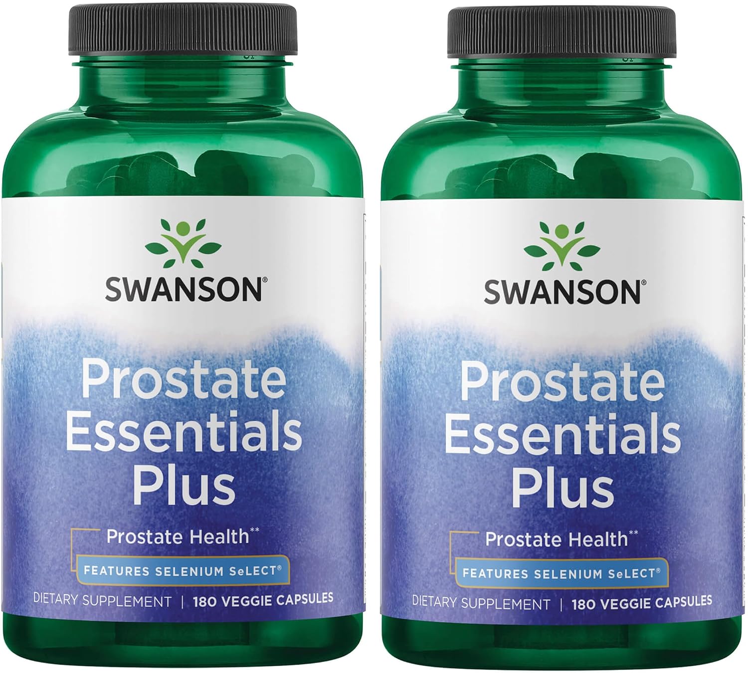 Swanson Prostate Essentials Plus Herbal Supplement for Men Over 40 Seeking Urinary and Prostate Health (180 Veggie Capsules)