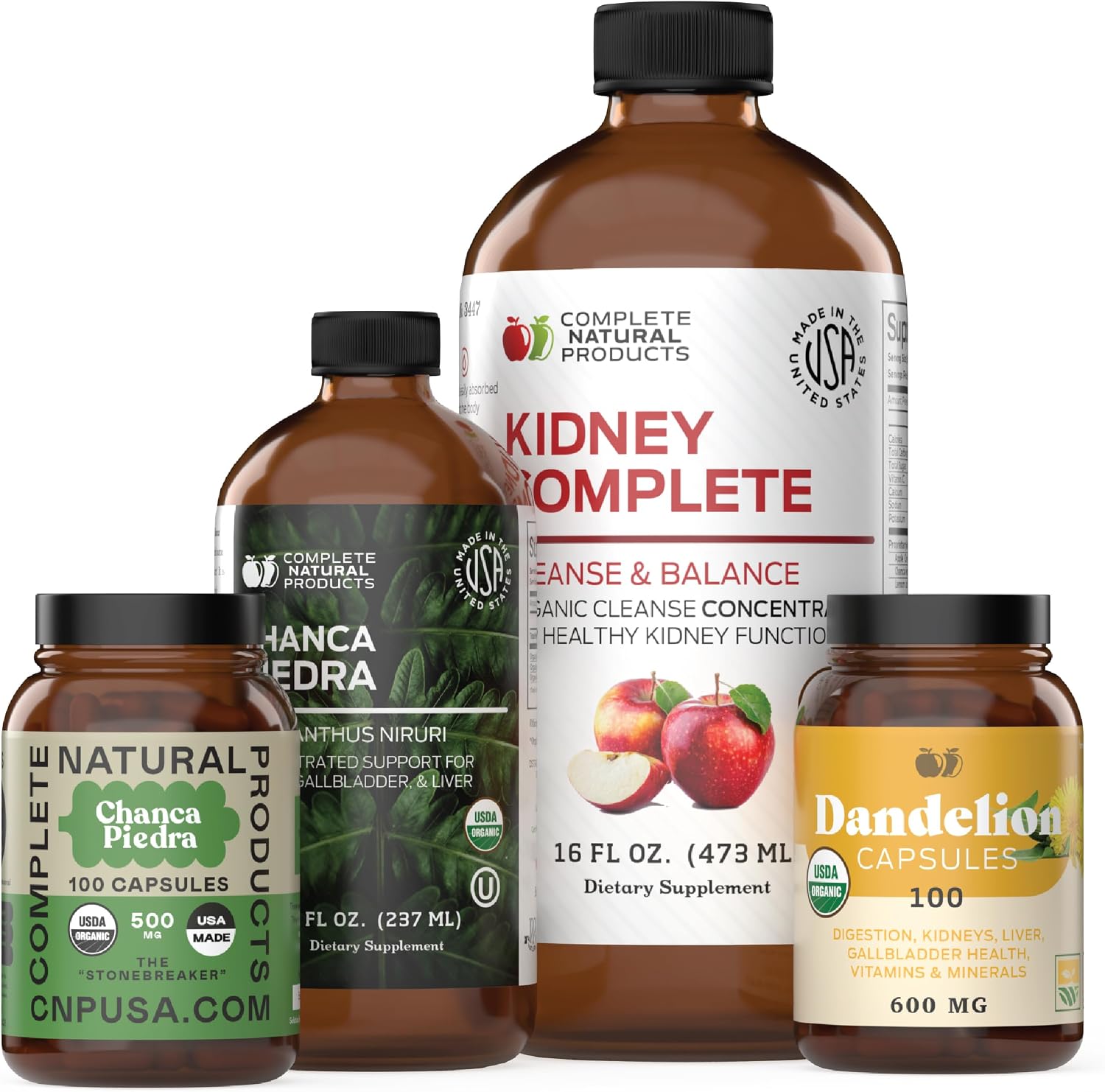 CNP | Kidney Complete Bundle - ACV Lemon, Chanca Piedra Cleanse Detox Aid