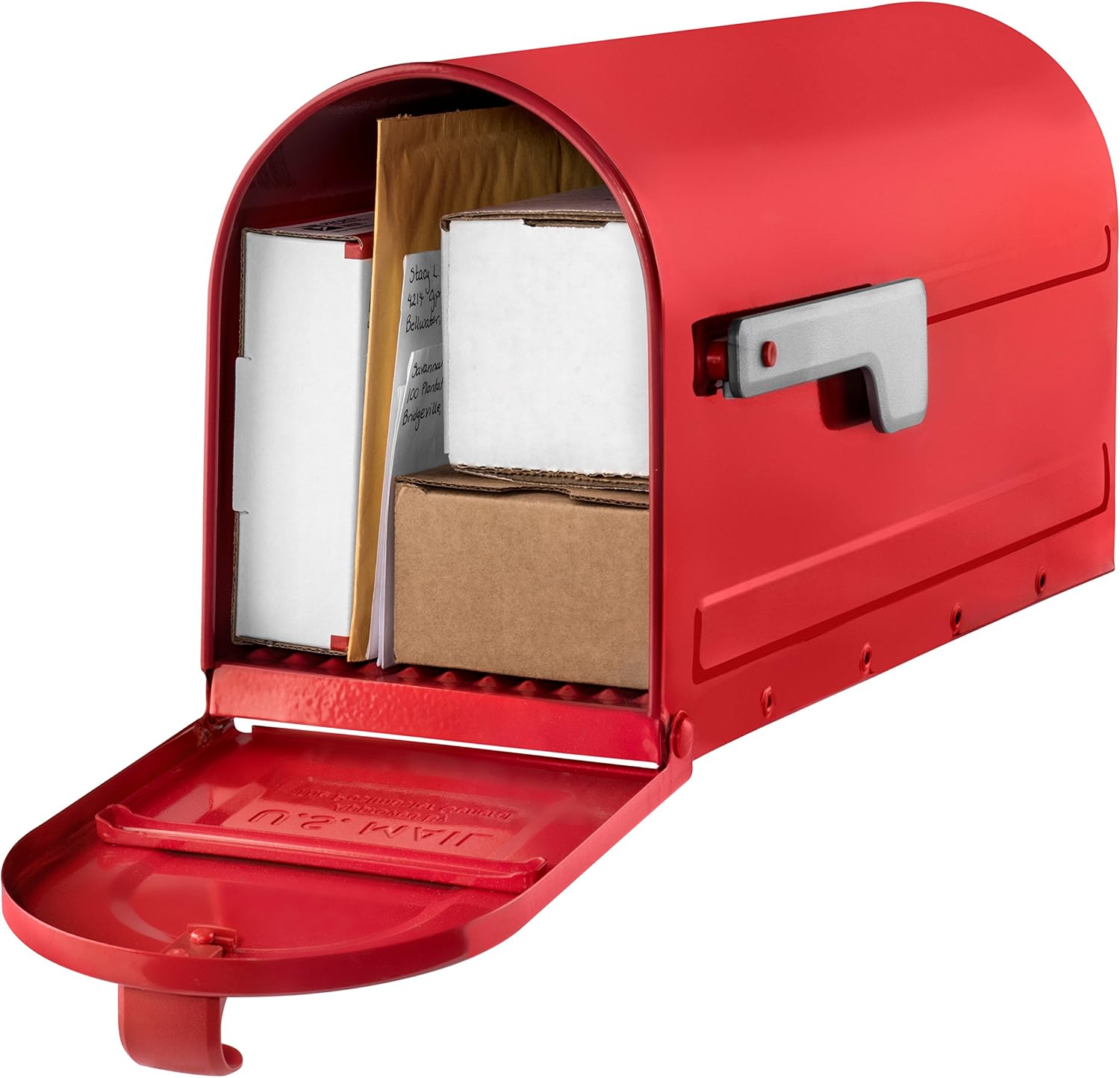 ARCHITECTURAL MAILBOXES 7600P-10 MB1 Mailbox, Medium, Pewter | Galvanized steel build for outside with rust-resistant powder-coat finish and a magnetic door closure. USPS approved.