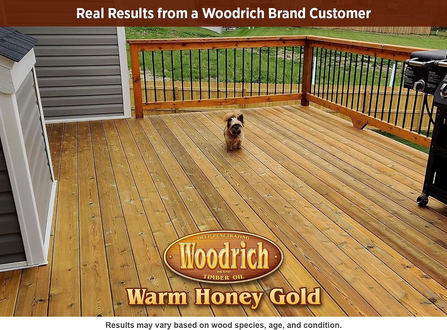 Timber Oil Deep Penetrating Stain for Wood Decks, Fences, Siding, and Log Cabins - 5 Gallons, Amaretto (Covers 750 sq. ft.)
