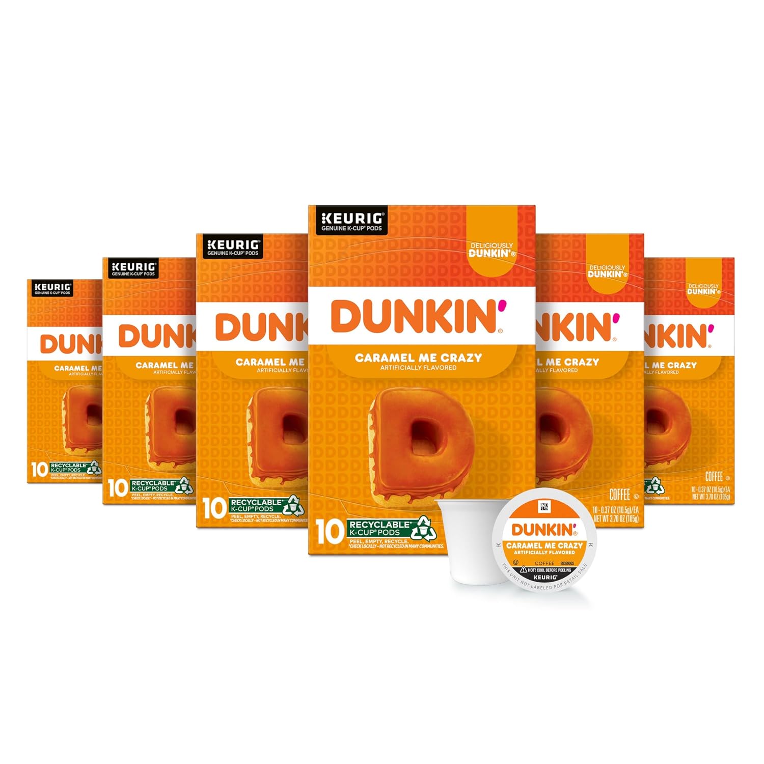 Dunkin’ French Vanilla Artificially Flavored Coffee, 60 Keurig K-Cup Pods | 6 boxes of 10 single serve coffee pods each, Smooth & rich flavor, Made with arabica coffee, Shelf stable, SNAP EBT eligible