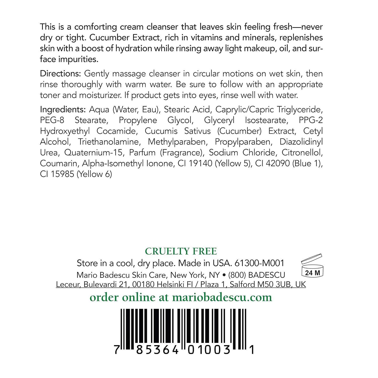 Mario Badescu Body Lotion, Nourishing and Softening Body and Hand Moisturizer For All Skin Types