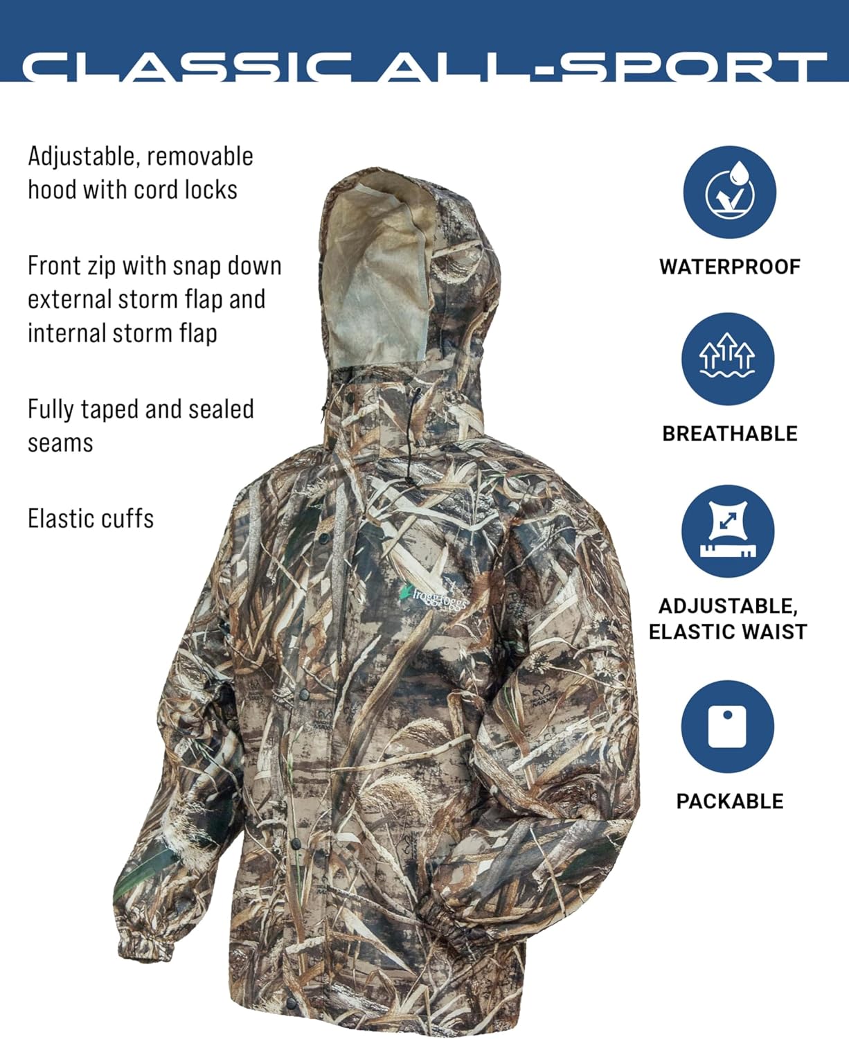 FROGG TOGGS Men's Classic All-Sport 3-Layer Waterproof Breathable Rain Suit