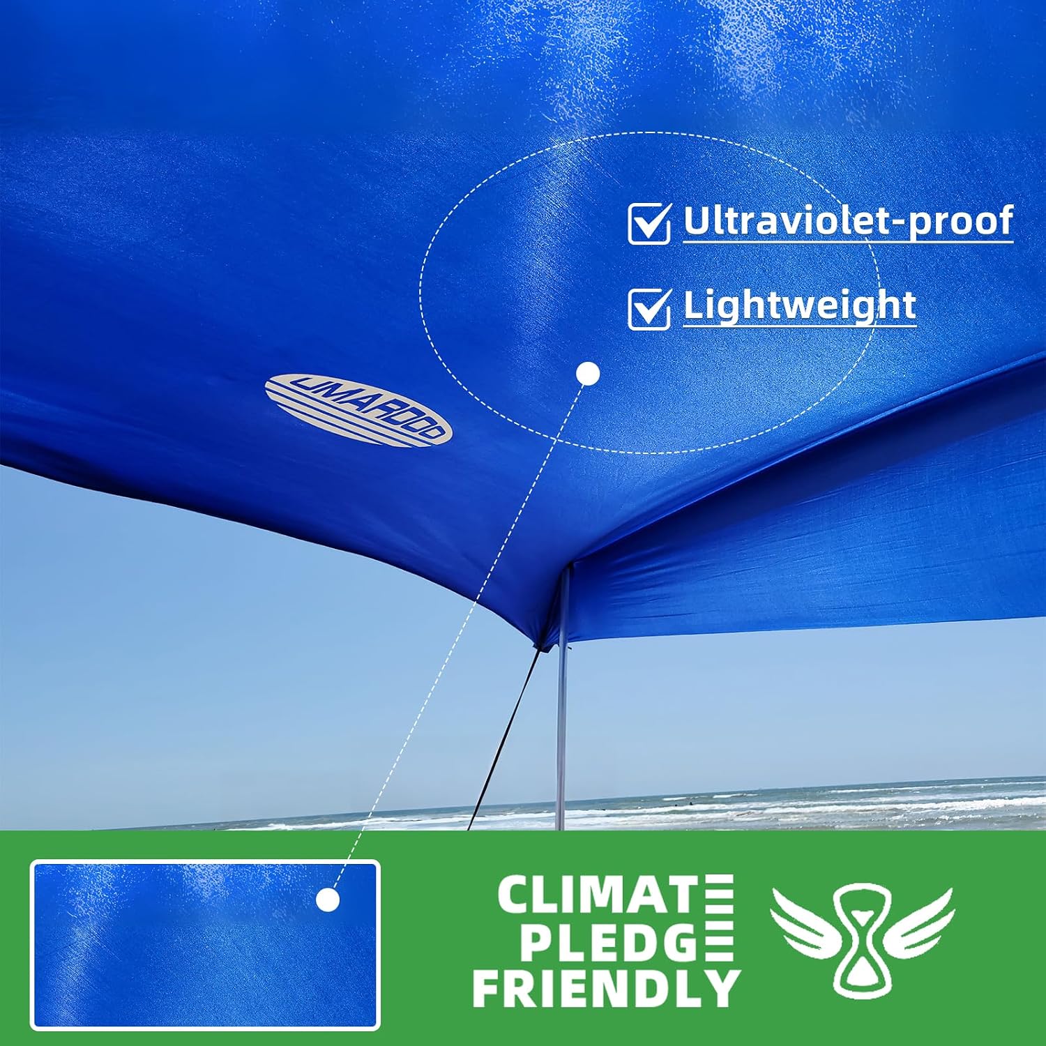 UMARDOO Family Beach Tent Canopy Sun Shade Portable 10×10FT