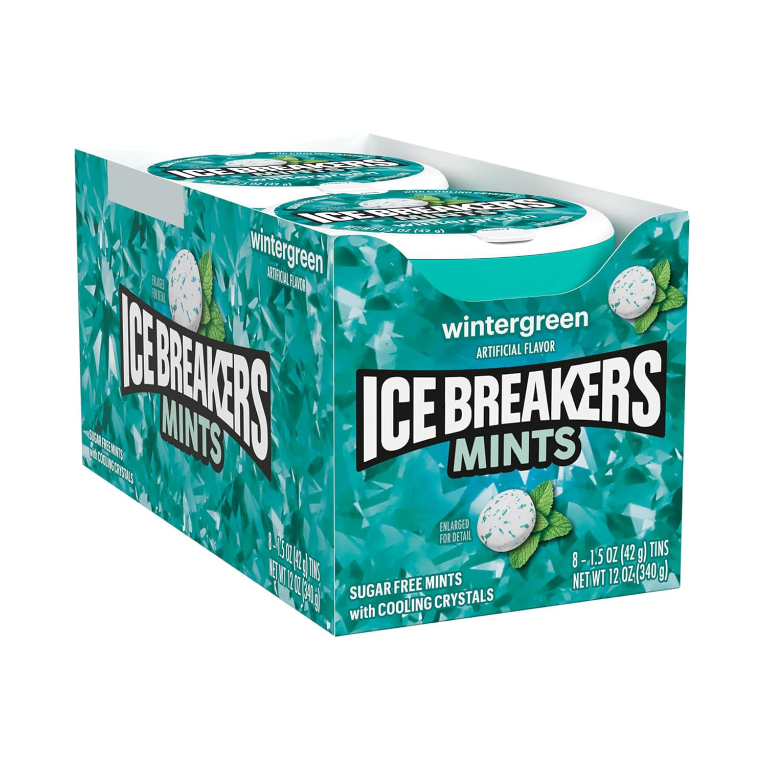 ICE BREAKERS Wintergreen Sugar Free Mints Tins, 1.5 oz (8 Count)
