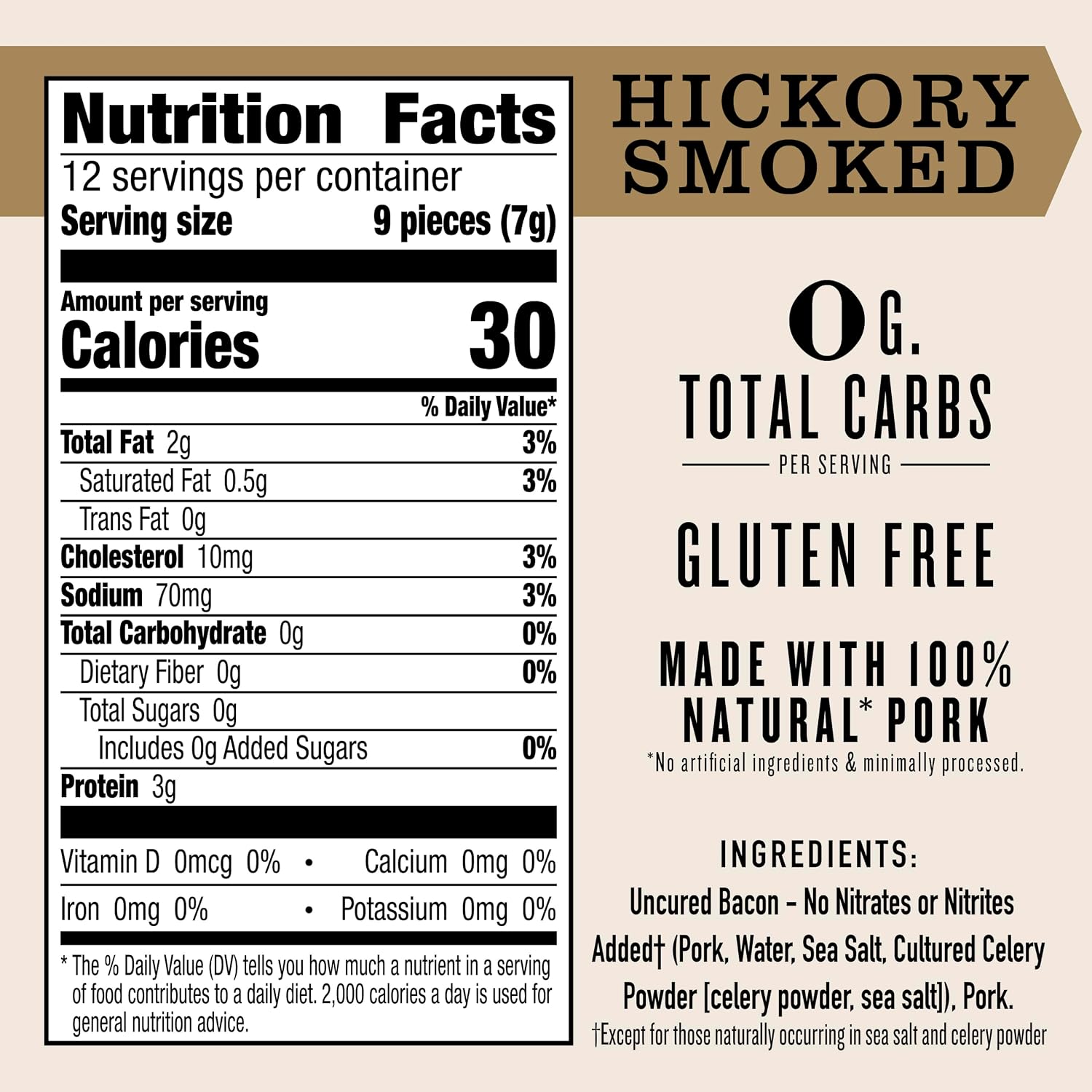 EPIC Provisions Hickory Smoked Bacon Bits, Gluten-Free, 3 oz