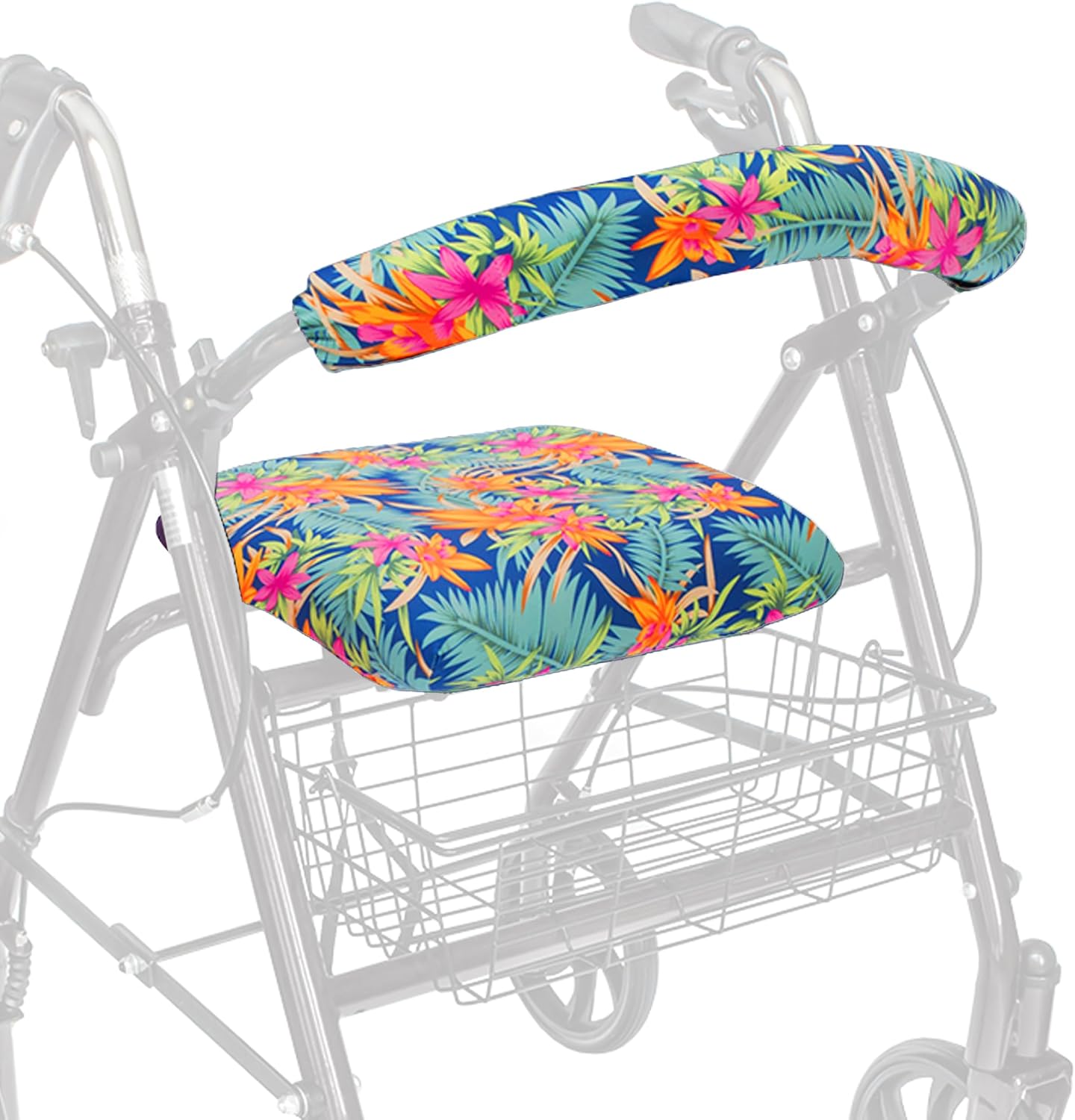 Top Glides Playful Purple Universal Rollator Walker Seat and Backrest Covers (Purple)