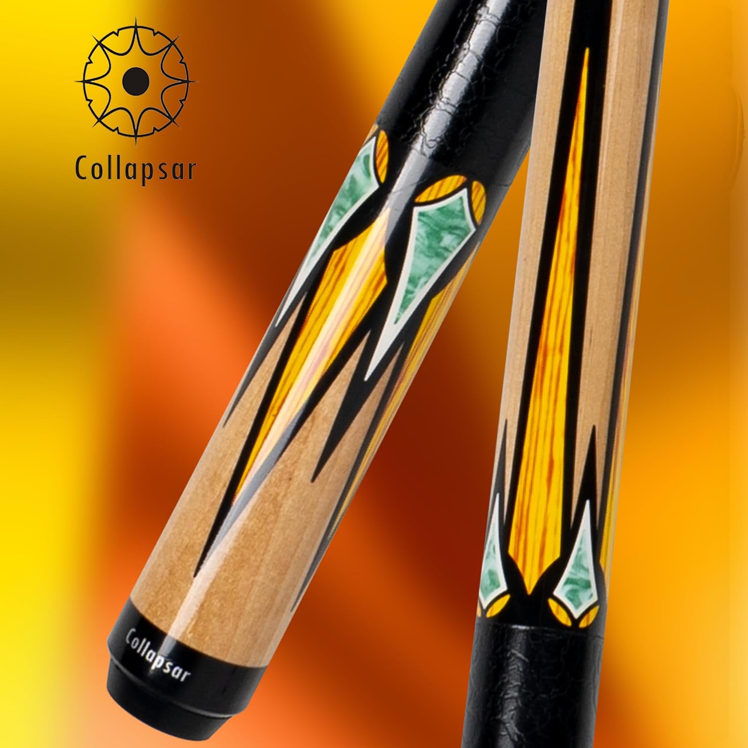 Collapsar CA Pool Stick with 1X1 Hard Case 58" Billiard Cue Stick | Canadian Maple Shaft with 13mm Cue Tip,19-21 oz Professional Pool Cue Set