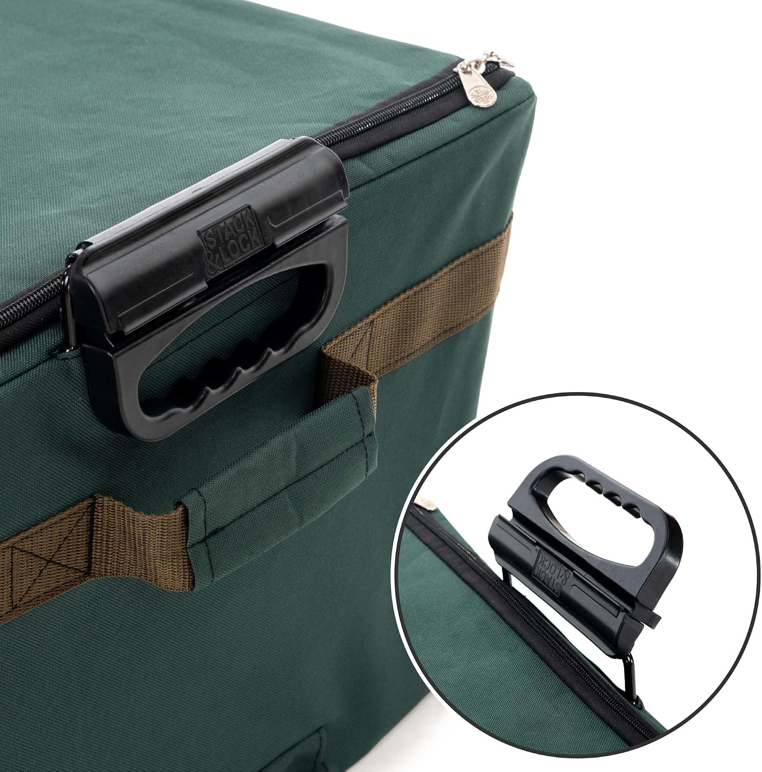 (Green Christmas Ornament Storage Box with Dividers) - Deluxe Ornament Keeper - Holds 72 Ornaments up to 4 Inches in Diameter | 3 Removable Trays with Separators | Acid-Free Fabric Lining