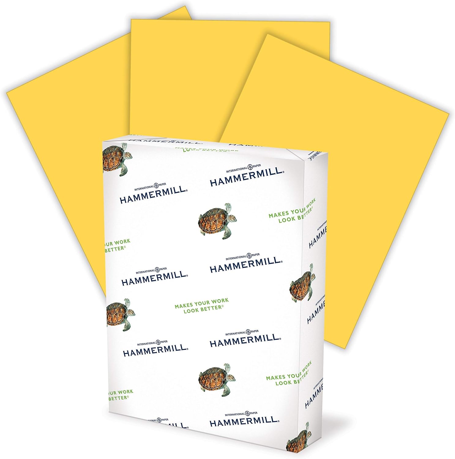 Hammermill 103168 Recycled Colored Paper, 20lb, 8-1/2 x 11, Goldenrod, 500 Sheets/Ream
