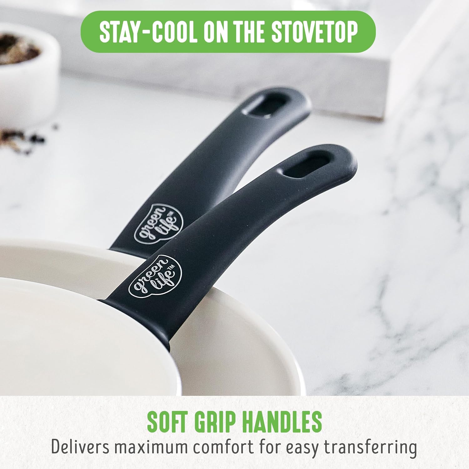 GreenLife 2 Piece (7” & 10”) Ceramic Nonstick Frying Pan Set, Turquoise | PFAS-Free Nonstick Coating, Family Skillet Set, Egg Pan, Omelet Pan, Stay-Cool Handles, Dishwasher & Oven Safe up to 350F