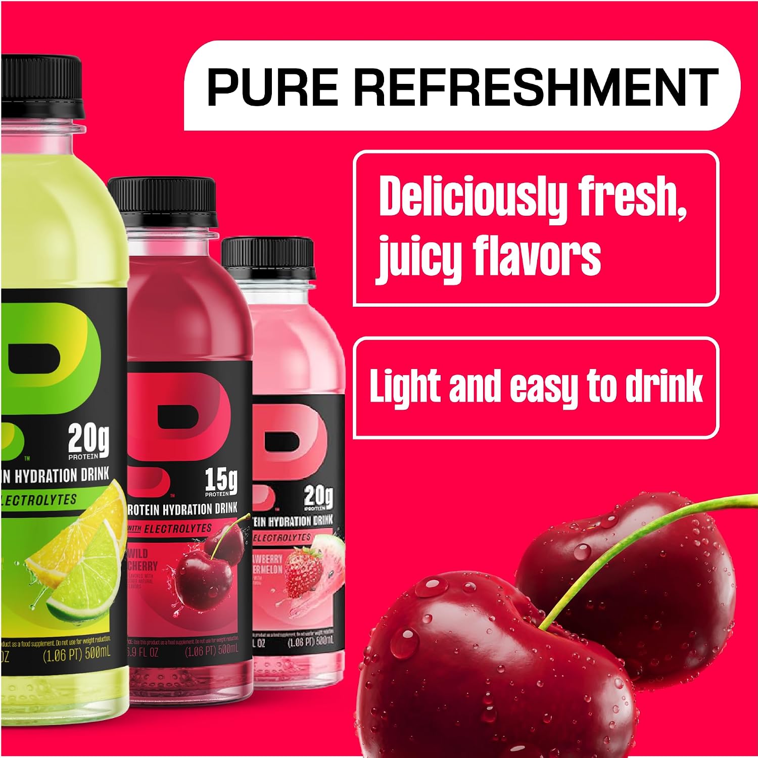 Protein2o 15g Whey Protein Infused Water, Peach Mango, 16.9 Oz Bottle (Pack of 12)