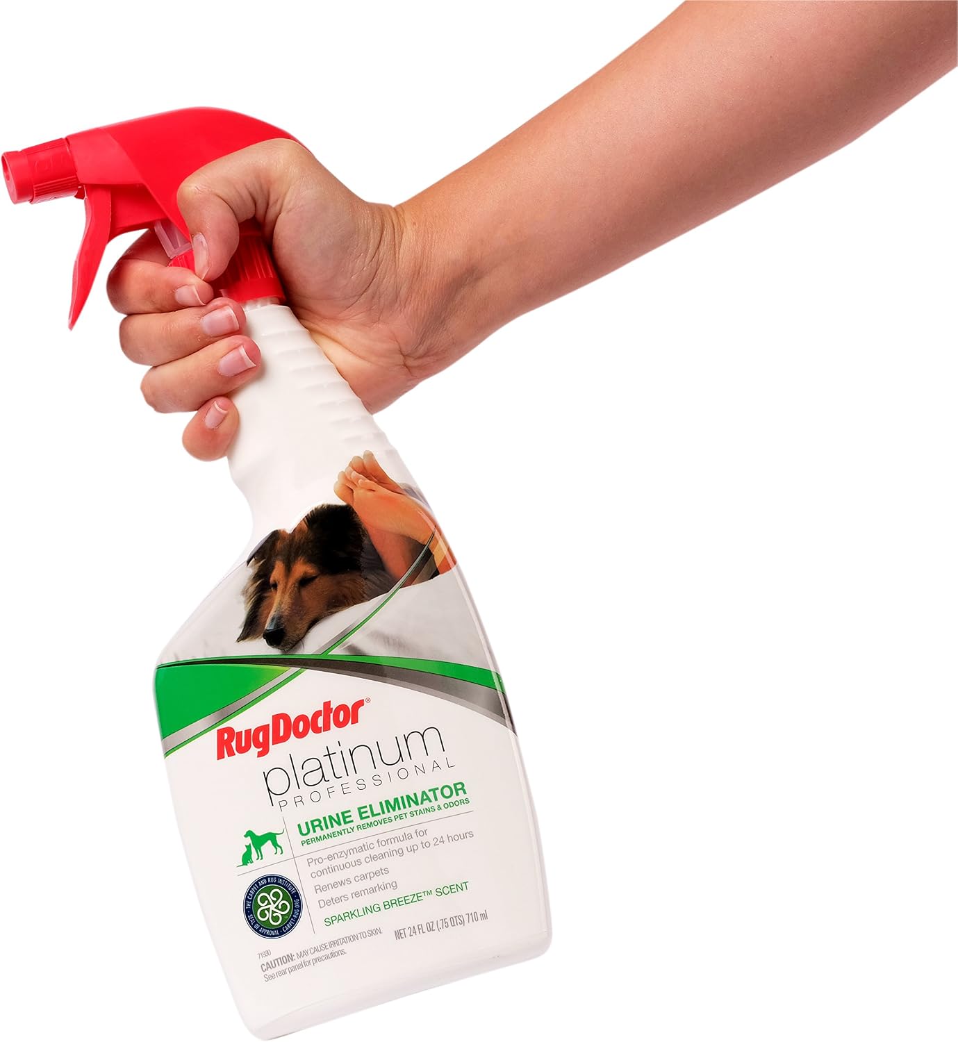 Rug Doctor Platinum Urine Eliminator Spray, Permanently Removes New and Old Pet Stains, Neutralizes Odors with Sparkling Breeze Scent, 24 oz.