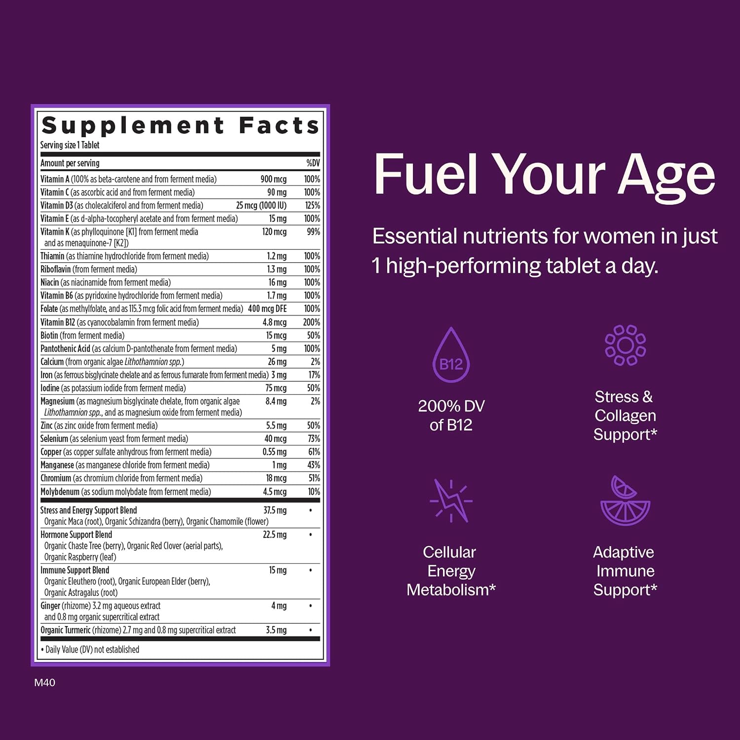 New Chapter Every Woman's One Daily Multivitamin - Bone, Energy & Immune Support* - Whole-Food Fermented Nutrients - No Added Sugar - Vegetarian & Gluten-Free - 72 Tablets