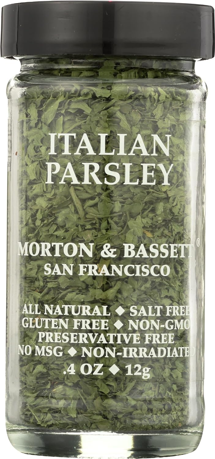 Morton & Bassett Italian Parsley, 0.4oz – Salt-Free, Non-GMO, Spice for All Purpose Cooking