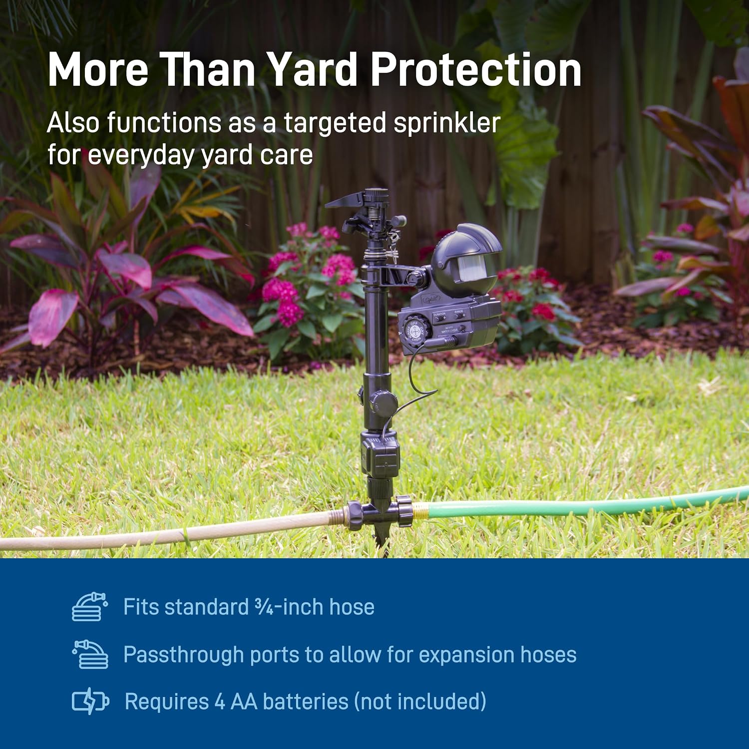Orbit Yard Enforcer Motion-Activated Sprinkler - Outdoor Animal Repeller & Lawn Protector - Motion Sensor - Multi-Angle Detection - Weatherproof