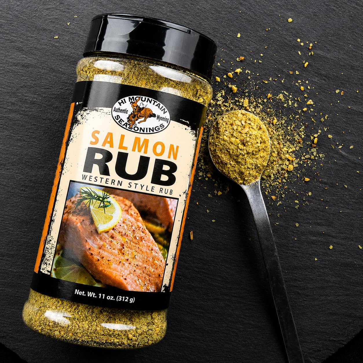 Hi Mountain | GARLIC PEPPER RUB | Meat Seasoning | 11 oz | Garlic pepper seasoning for beef, pork, venison, deer, elk, chicken, burgers, and vegetables