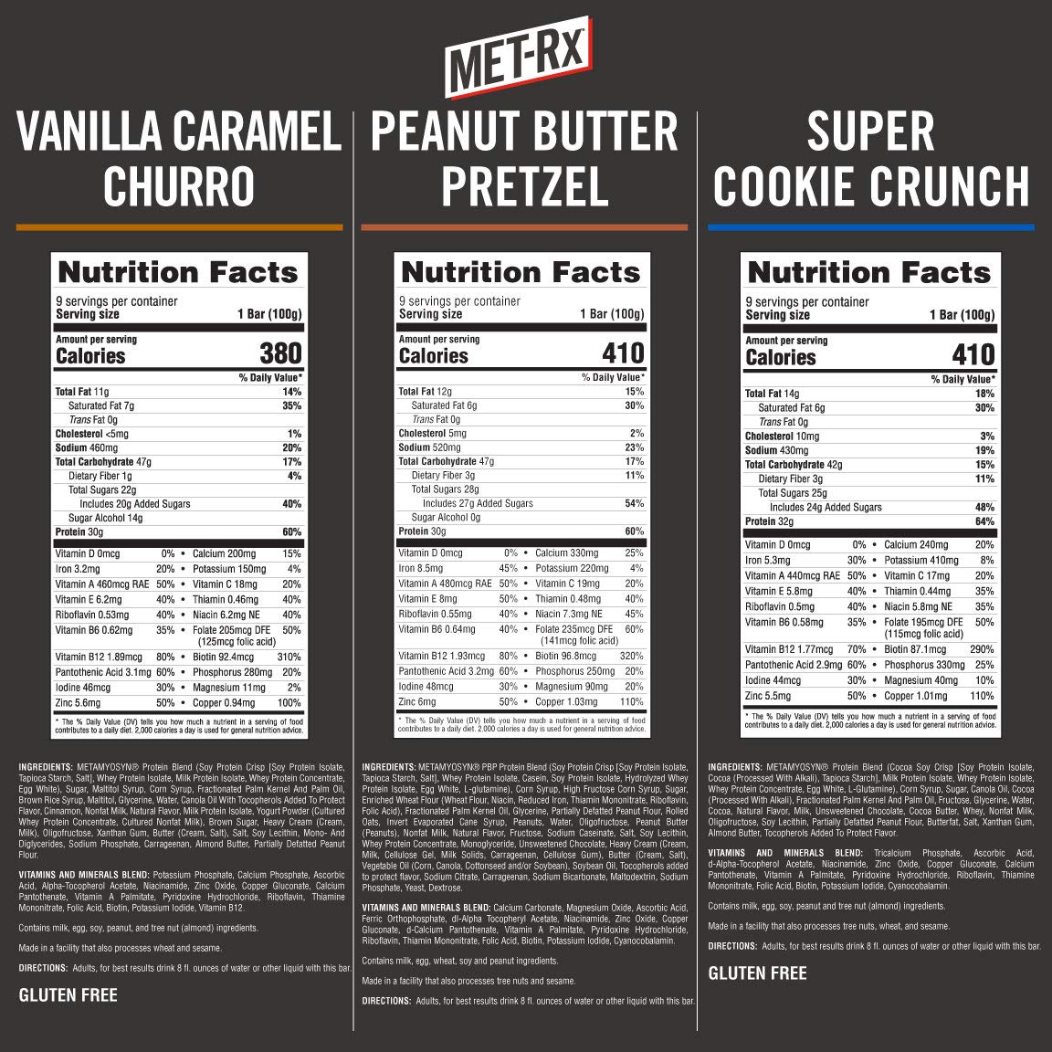 MET-Rx Protein Plus Bar, Great as Healthy Meal Replacement, Snack, and Help Support Energy, Gluten Free, Peanut Butter Cup, With Vitamin A, Vitamin C, and Zinc to Support Immune Health, 85 g,9 Count | Great as Healthy Meal Replacement, Snack, and Help Su…